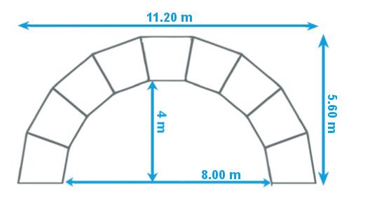 arche demi ronde 11 2x5 6 dimensions Print Enseigne Signaletique