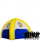 Tente Gonflable imprimée publicitaire PLV - 6x6 - personnalisée avec votre logo - Indoor / Outdoor